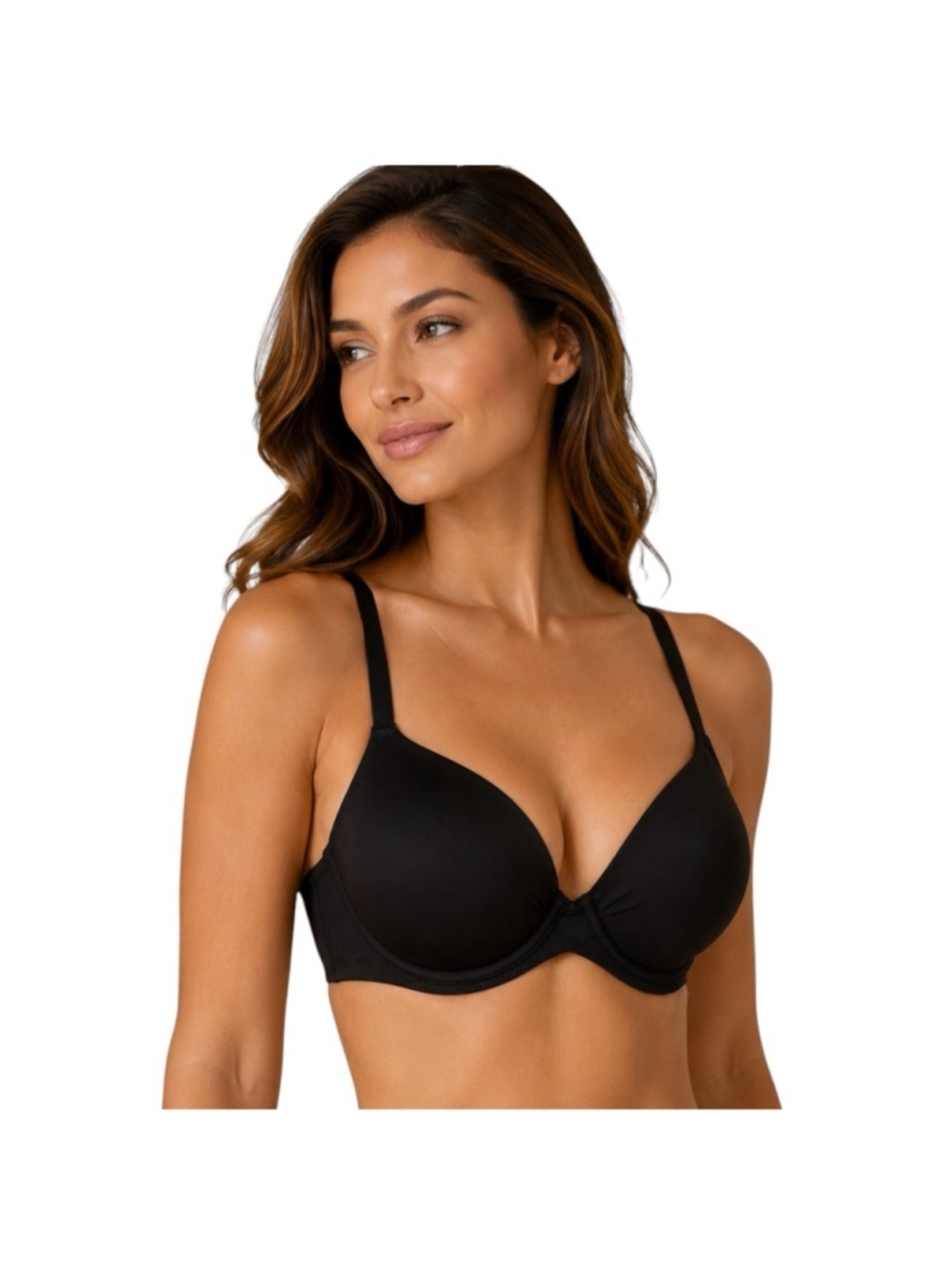 Maidenform T-Shirt Bra Black 32DD Convertible Straps NWT